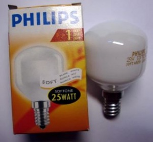 Лампа Philips T45 E14 25W soft white